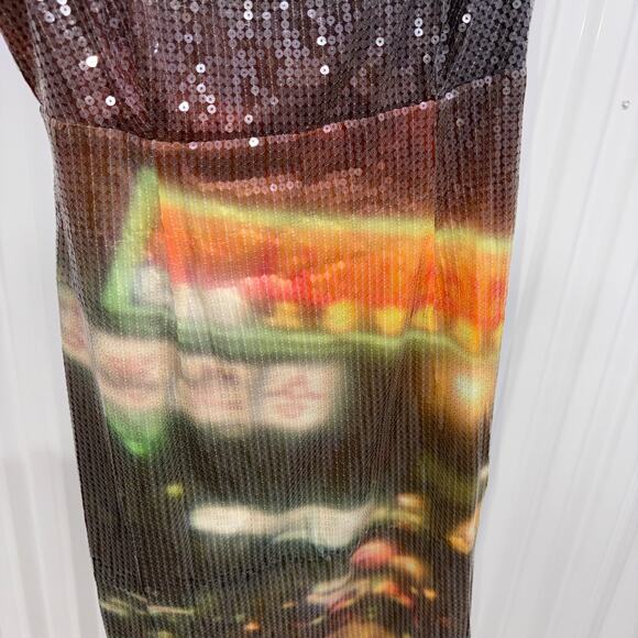 heaven BY MARC JACOBS Tie-Dye Print Mini Dress Sequin All over Print SZ 6 - Picture 3 of 10